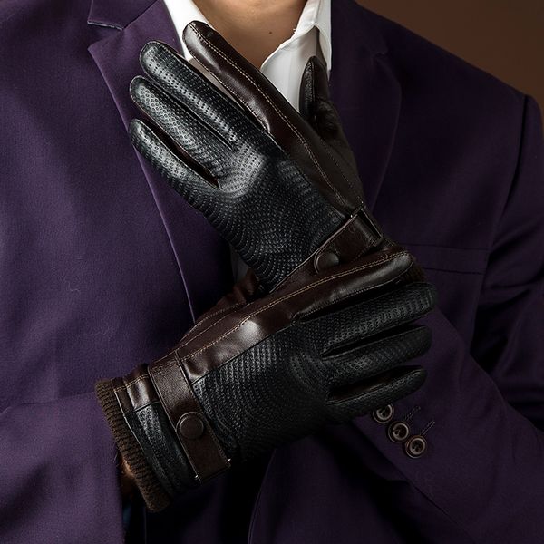 fingerless gloves 2021 autumn and winter fashion men' genuine leather goatskin belt button black plus velvet warm, Blue;gray
fingerless gloves 2021 autumn and winter fashion men' genuine leather goatskin belt button black plus velvet warm, Blue;gray