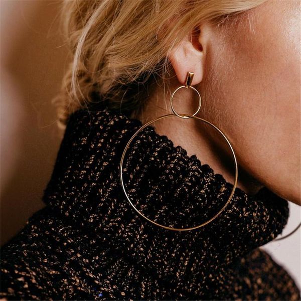 dangle & chandelier geometric round circle earrings size double hollow fashion for women statement jewelry exquisite gift bijoux, Silver
dangle & chandelier geometric round circle earrings size double hollow fashion for women statement jewelry exquisite gift bijoux, Silver
