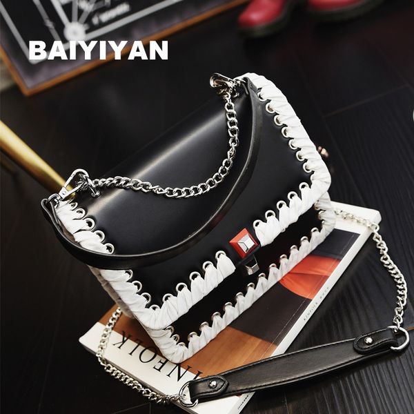 vintage women's shoulder bag chains hasp handbag knitted fashion crossbody bag pu leather ladies clutch messenger
vintage women's shoulder bag chains hasp handbag knitted fashion crossbody bag pu leather ladies clutch messenger