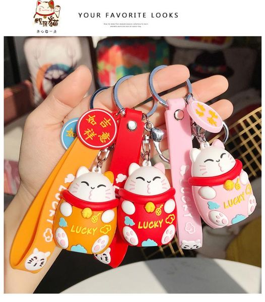 creative personality epoxy lucky cat keychain female cute cartoon doll car key chain bag pendant, Silver
creative personality epoxy lucky cat keychain female cute cartoon doll car key chain bag pendant, Silver
