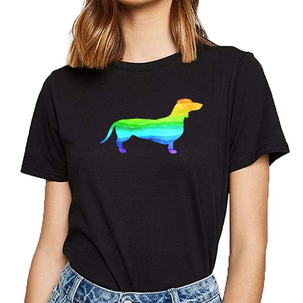t shirt women dachshund dog rainbow colors colorful gift idea humor white short female tshirt
t shirt women dachshund dog rainbow colors colorful gift idea humor white short female tshirt