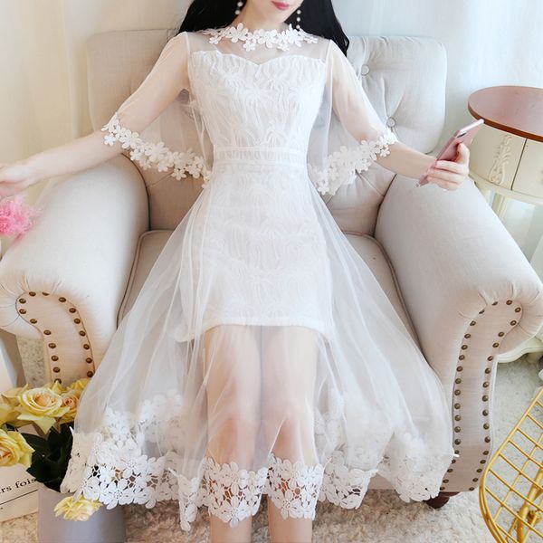 casual dresses summer sweet princess fairy dress hollow out lace mesh streetwear party beach, Black;gray
casual dresses summer sweet princess fairy dress hollow out lace mesh streetwear party beach, Black;gray