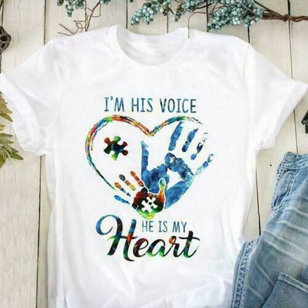 autism i'm his voice he is my heart ladies t-shirt white cotton s-3xl funny tee shirt
autism i'm his voice he is my heart ladies t-shirt white cotton s-3xl funny tee shirt