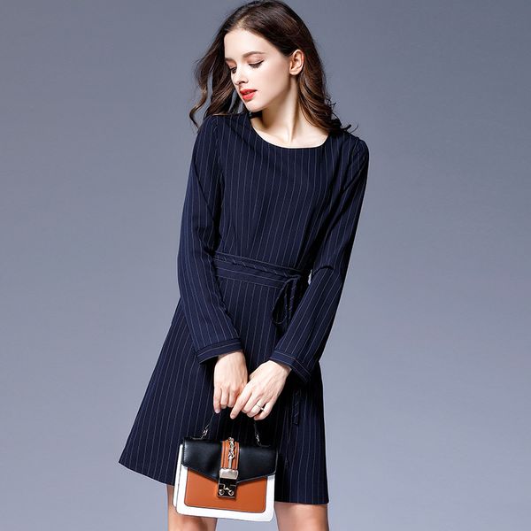 l xl xxl 3xl 4xl 5xl plus size office new fall 2020 dress women long sleeve big size blue striped belt elegant keen length lady, Black;gray
l xl xxl 3xl 4xl 5xl plus size office new fall 2020 dress women long sleeve big size blue striped belt elegant keen length lady, Black;gray