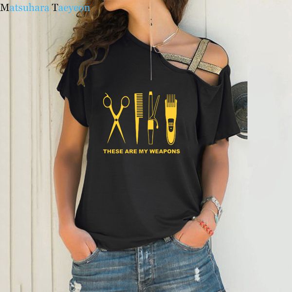 women's t-shirt irregular bandage t shirt women barber short sleeve print hairdresser girls woman tshirt scissors clothing, White
women's t-shirt irregular bandage t shirt women barber short sleeve print hairdresser girls woman tshirt scissors clothing, White