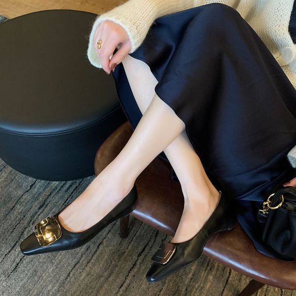 natural genuine leather women heels metal decoration fashion casual high heels girls comfortable high heel shoes, Black
natural genuine leather women heels metal decoration fashion casual high heels girls comfortable high heel shoes, Black