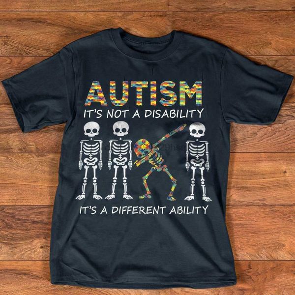 2019 new arrival men fashion skeleton autism it not a disability it a different ability men t-shirt
2019 new arrival men fashion skeleton autism it not a disability it a different ability men t-shirt