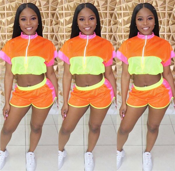 stand collar clothing summer fashion casual street tracksuits fluorescence panelled summer womens 2pcs suits zipper, Gray
stand collar clothing summer fashion casual street tracksuits fluorescence panelled summer womens 2pcs suits zipper, Gray