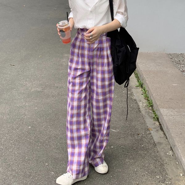 loose purple plaid suit pants women's autumn 2020 high waist drape loose casual wide leg pants for women, Black;white
loose purple plaid suit pants women's autumn 2020 high waist drape loose casual wide leg pants for women, Black;white