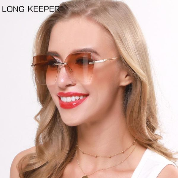 oversized gradient sunglasses women fashion 2020 rimless sun glasses gradient women's glasses big shades uv400, White;black
oversized gradient sunglasses women fashion 2020 rimless sun glasses gradient women's glasses big shades uv400, White;black