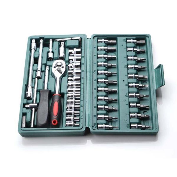 46pcs/set carbon steel ratchet wrench socket spanner screwdriver combination tool set household car repair tool
46pcs/set carbon steel ratchet wrench socket spanner screwdriver combination tool set household car repair tool