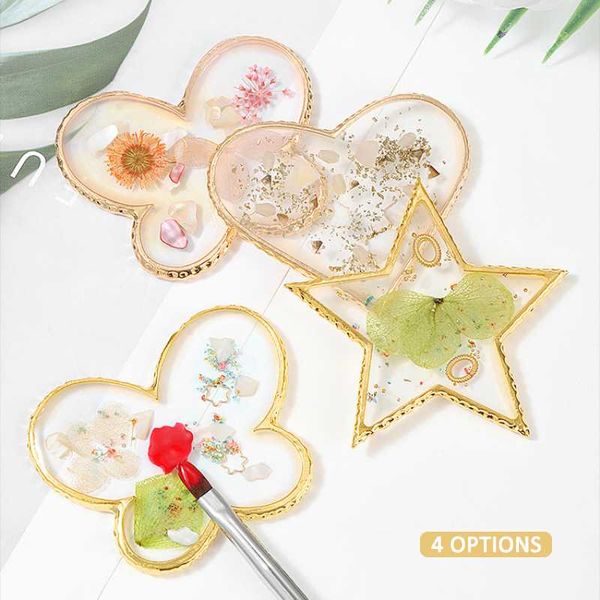 nail art decorations 1 pcs 4 styles color paint palette holder drawing for mixing display tools, Silver;gold
nail art decorations 1 pcs 4 styles color paint palette holder drawing for mixing display tools, Silver;gold