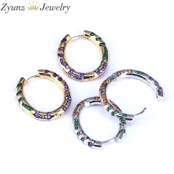 3 pairs, multicolor cz charm earrings oval hoop earrings in gold / silver color wedding party gifts, Golden;silver
3 pairs, multicolor cz charm earrings oval hoop earrings in gold / silver color wedding party gifts, Golden;silver