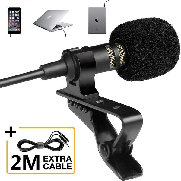 professional grade lavalier lapel microphone - omnidirectional mic with easy clip on system - perfect for recording youtube/interview/video
professional grade lavalier lapel microphone - omnidirectional mic with easy clip on system - perfect for recording youtube/interview/video