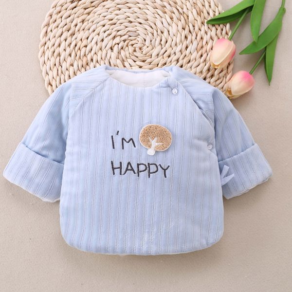 new clothes for babies newborn semi-back clothing thick cotton baby pajamas for autumn and winter, Blue
new clothes for babies newborn semi-back clothing thick cotton baby pajamas for autumn and winter, Blue