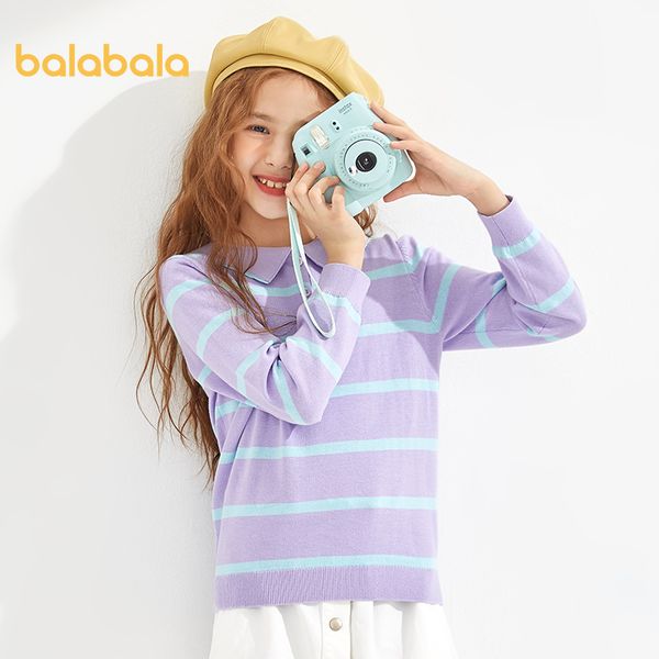 balabala children girls striped sweater 2020 autumn new big kids pure cotton bottoming shirt, Blue
balabala children girls striped sweater 2020 autumn new big kids pure cotton bottoming shirt, Blue