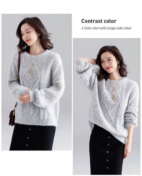 xiuye ji beauty twist women's autumn and winter 2020 knitwear coat knitwear new lazy texture loose round neck outerwear sweater ypm1p, White;black
xiuye ji beauty twist women's autumn and winter 2020 knitwear coat knitwear new lazy texture loose round neck outerwear sweater ypm1p, White;black