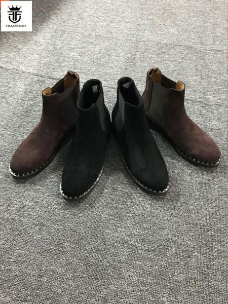 fr.lancelot 2020 fashion pointed toe men suede leather boots vintage style men fashion boots mujer bota spike stud booties, Black
fr.lancelot 2020 fashion pointed toe men suede leather boots vintage style men fashion boots mujer bota spike stud booties, Black