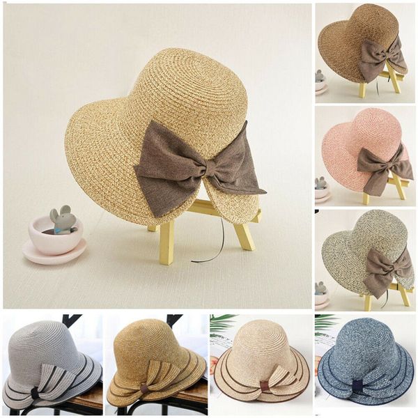 women sun hat bowknot straw beach holiday outdoor floppy cap with wide brim summer fashion accessories ladies girl bucket sunhat, Blue;gray
women sun hat bowknot straw beach holiday outdoor floppy cap with wide brim summer fashion accessories ladies girl bucket sunhat, Blue;gray