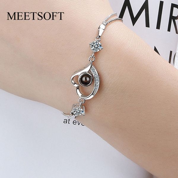 meetsoft new fashion silver color accessories trendy crystal bracelets for women projectable orb heart popular jewelry gift, Black
meetsoft new fashion silver color accessories trendy crystal bracelets for women projectable orb heart popular jewelry gift, Black