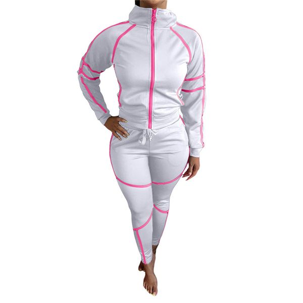 women sweatsuits fashion natural color striped panelled tracksuits casual zipper cardigan pencil pants women designers clothes, Gray
women sweatsuits fashion natural color striped panelled tracksuits casual zipper cardigan pencil pants women designers clothes, Gray