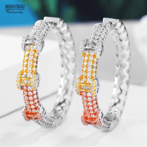 hoop & huggie missvikki 2021 earrings with rhinestone circle noble symbol for bridal wedding women anniversary jewelry bijoux, Golden;silver
hoop & huggie missvikki 2021 earrings with rhinestone circle noble symbol for bridal wedding women anniversary jewelry bijoux, Golden;silver