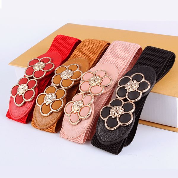 korean fashion women metal belt rose clasp front elastic waistband waist strap elastic waistband belts for dress blouse, Black;brown
korean fashion women metal belt rose clasp front elastic waistband waist strap elastic waistband belts for dress blouse, Black;brown