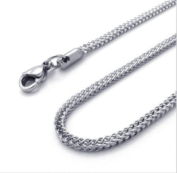 2.4mm titanium steel foxtail necklace hip hop chain stainless steel mens jewelry chain without pendant, Silver
2.4mm titanium steel foxtail necklace hip hop chain stainless steel mens jewelry chain without pendant, Silver