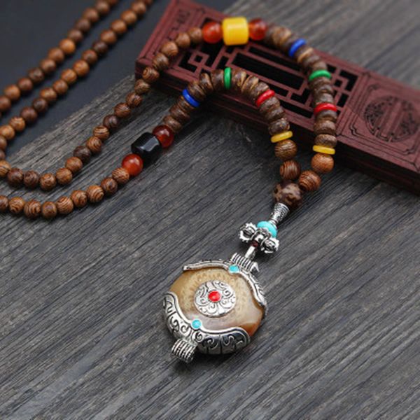 nepal buddhist mala wood bead necklace ethnic sweater chain statement long necklaces & pendants for women men gift souvenir, Silver
nepal buddhist mala wood bead necklace ethnic sweater chain statement long necklaces & pendants for women men gift souvenir, Silver