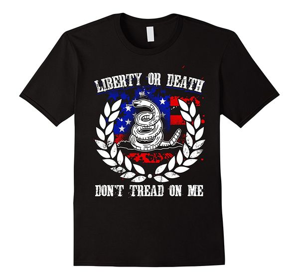 2019 new summer casual tee shirt don't tread on me liberty or death shirt for men and women
