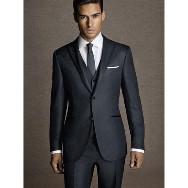 2020 new classic dark grey groom mens tuxedo 3 pieces wedding suits for men peaked lapel groomsmen suit slim fit terno masculino, White;black
2020 new classic dark grey groom mens tuxedo 3 pieces wedding suits for men peaked lapel groomsmen suit slim fit terno masculino, White;black