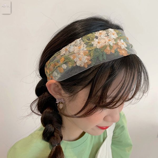 aomu vintage korea handmade embroidery lace flower hairband girls turban elastic headwear headband for women hair accessories, Golden;silver
aomu vintage korea handmade embroidery lace flower hairband girls turban elastic headwear headband for women hair accessories, Golden;silver