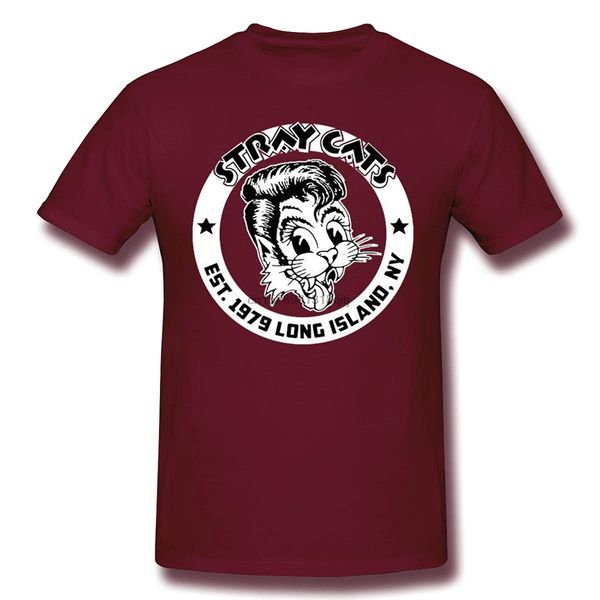 stray cats men's established 1979 slim fit t-shirt black