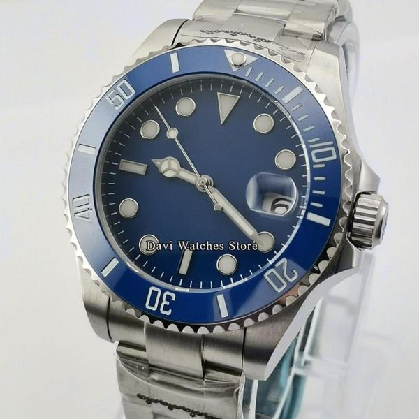 wristwatches bliger/sterile men's clock sapphire glass blue ceramic bezel 24 jewels japan nh35 automatic watch men relogio masculino, Slivery;brown
wristwatches bliger/sterile men's clock sapphire glass blue ceramic bezel 24 jewels japan nh35 automatic watch men relogio masculino, Slivery;brown