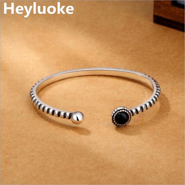 heyluoke new arrival retro jewelry bracelets personality round black gem twist wild exquisite bangles
heyluoke new arrival retro jewelry bracelets personality round black gem twist wild exquisite bangles