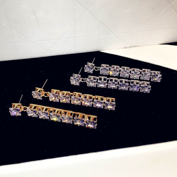 luxury zircon long earrings for women bijoux new fashion wedding party jewelry accessories fine gift for lady casual, Silver
luxury zircon long earrings for women bijoux new fashion wedding party jewelry accessories fine gift for lady casual, Silver