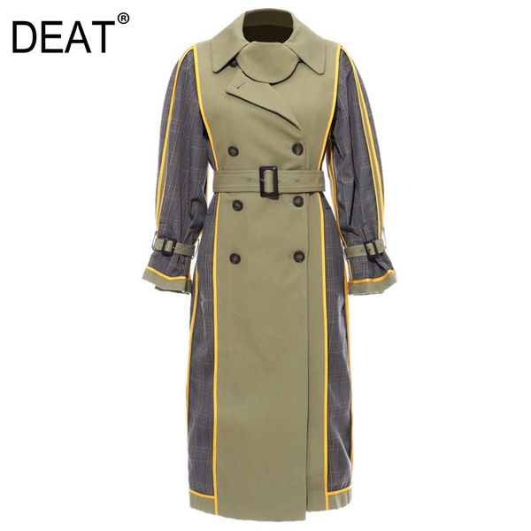 women's jackets deat 2021 fashion clothes turn-dowm collar full sleeves striped patchwork double breasted waist belts winbreaker wk4640, Black;brown
women's jackets deat 2021 fashion clothes turn-dowm collar full sleeves striped patchwork double breasted waist belts winbreaker wk4640, Black;brown