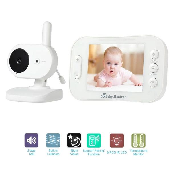 3.5 inch wireless tft lcd video baby monitor kits two-way audio video ir night-vision camera real-time temperature lullabies bab
3.5 inch wireless tft lcd video baby monitor kits two-way audio video ir night-vision camera real-time temperature lullabies bab