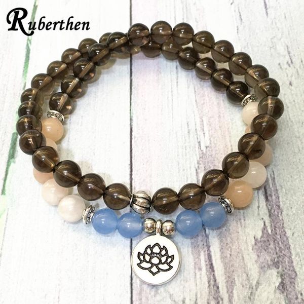 ruberthen new design gem stone 54 mala bracelet grade smoky quarz pink aventurine bracelet yoga balance jewelry, Black
ruberthen new design gem stone 54 mala bracelet grade smoky quarz pink aventurine bracelet yoga balance jewelry, Black