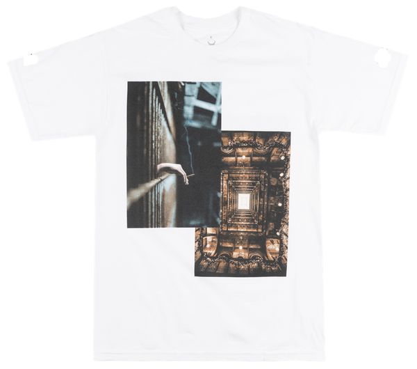 black scale x sdj portal t-shirt mens white blvck scvle occult fashion tee retro tee shirt