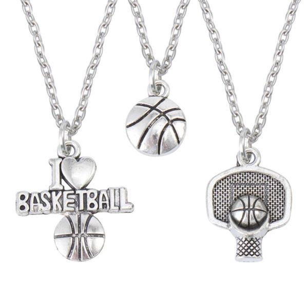3pcs basketball necklace delicate necklace chain alloy couple for man women couple (sliver, Silver 
3pcs basketball necklace delicate necklace chain alloy couple for man women couple (sliver, Silver