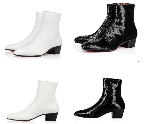 excellent sequins ankle boots men zipper red bottom street style plain leather huston man's boots luxury designer outdoor party dress, Black
excellent sequins ankle boots men zipper red bottom street style plain leather huston man's boots luxury designer outdoor party dress, Black