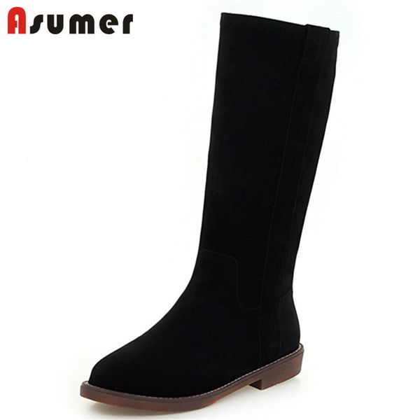 asumer 2020 women knee high boots flock slip on autumn winter riding boots solid colors fashion low heels shoes ladies, Black
asumer 2020 women knee high boots flock slip on autumn winter riding boots solid colors fashion low heels shoes ladies, Black