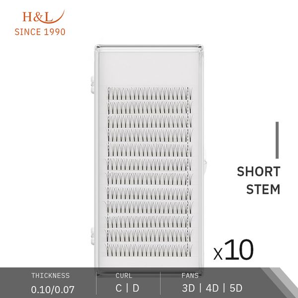 false eyelashes h&l since 1990 0.07 0.10mm thickness premade volume fans 3d 4d 5d short stem eyelash extension ten trays
false eyelashes h&l since 1990 0.07 0.10mm thickness premade volume fans 3d 4d 5d short stem eyelash extension ten trays