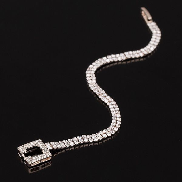link, chain luxury crystal bracelet for wedding silver color rhinestone charm women bangles jewelry pulseira feminina b040, Black
link, chain luxury crystal bracelet for wedding silver color rhinestone charm women bangles jewelry pulseira feminina b040, Black