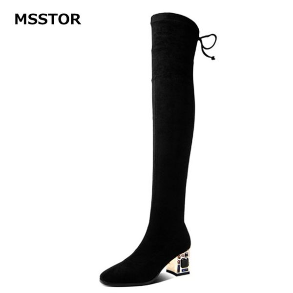 boots crystal black long women concise party butterfly-knot square heels high heel round toe winter knee
boots crystal black long women concise party butterfly-knot square heels high heel round toe winter knee