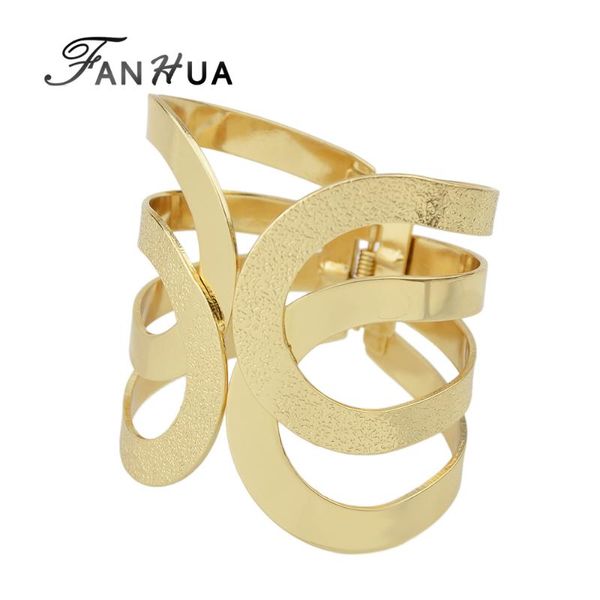 bangle fanhua punk rock style gold-color silver color simple hollow out wide cuff bracelets and open bangles costume jewelry for women, Black
bangle fanhua punk rock style gold-color silver color simple hollow out wide cuff bracelets and open bangles costume jewelry for women, Black
