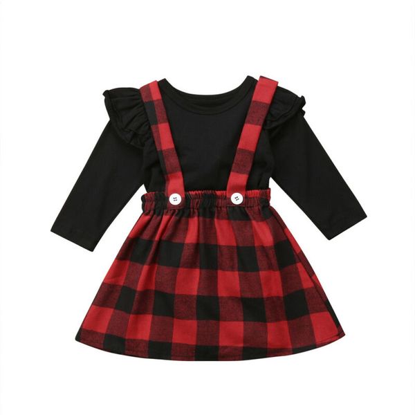 clothing sets born toddler baby girls clothes solid ruffles long sleeve tee +plaid suspender dress princess christmas outfits, White
clothing sets born toddler baby girls clothes solid ruffles long sleeve tee +plaid suspender dress princess christmas outfits, White