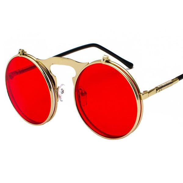 classic steampunk flip up sunglasses men women punk fashion sun glasses round metal designer eyewear, White;black
classic steampunk flip up sunglasses men women punk fashion sun glasses round metal designer eyewear, White;black