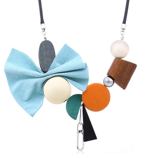 the new personality female accessories wholesale fashion simple bow wood pendant necklace, Silver
the new personality female accessories wholesale fashion simple bow wood pendant necklace, Silver